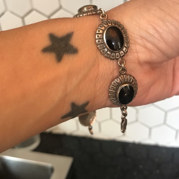 Silver .925 & Onyx Bracelet - Picture 3 of 9